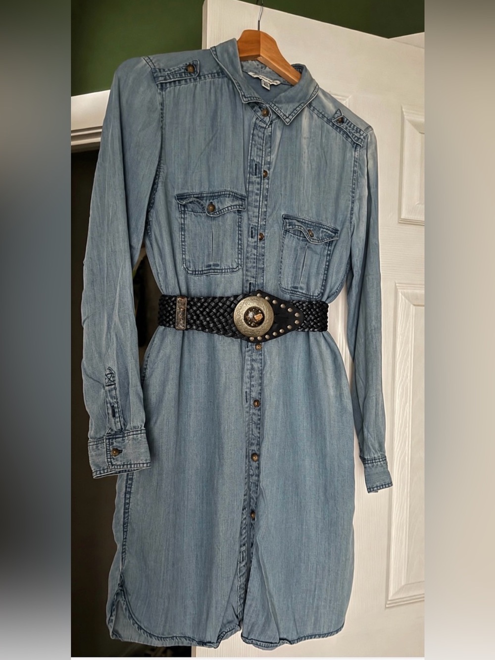 Denim dress, jacket, coverup or whatever you want!!  American Eagle